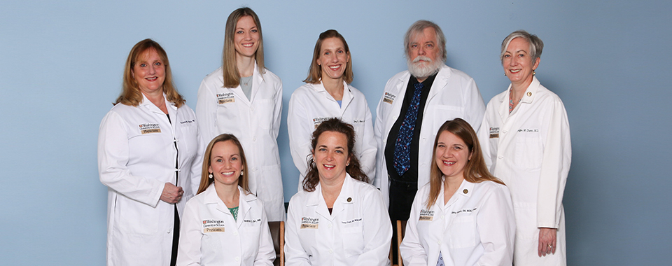 group photo of the physicians and nurses at Northwest Pediatrics
